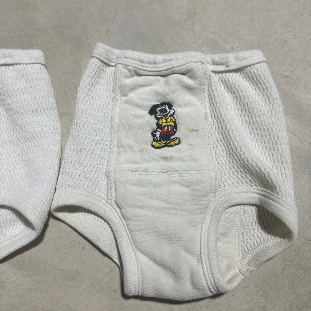 Vintage Clothing Baby Doll Diaper Cover Bloomers Mickey Mouse 1960s Christy Knit